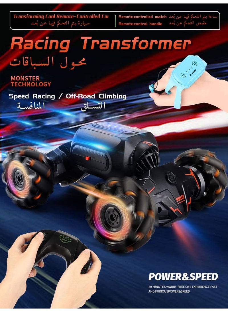 360° Transformable RC Car with Mecanum Wheels + Gesture Watch + Climbing & Racing Modes - Image 2